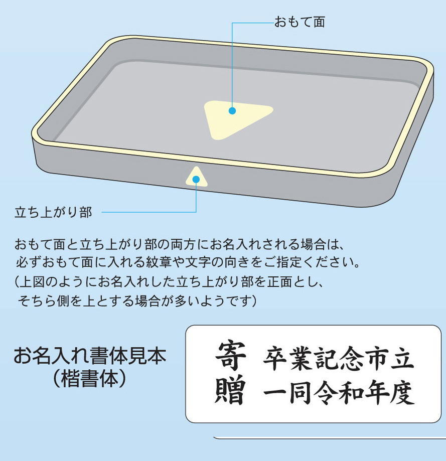 コレクト 賞状盆 名入れ印刷可能範囲