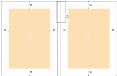 抗菌クリアーファイル 名入れ印刷可能範囲