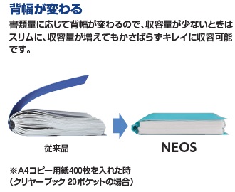 "NEOS ネオス クリヤーブック 名入れ特徴1