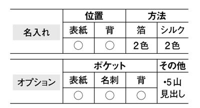 コクヨ チューブファイルオリジナルのオプション