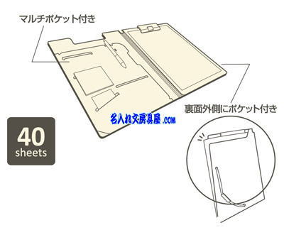 リヒト スマートフィットクリップファイル 名入れ商品特徴2