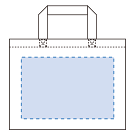 カレッジトート Mワイド TR-0180名入れ印刷可能範囲