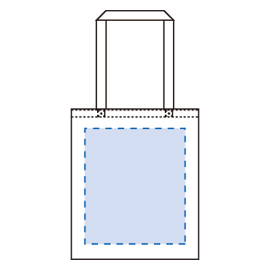 コットンナチュラルショルダートート名入れ印刷可能範囲