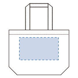 不織布スタンダードバッグ TR-0434名入れ印刷可能範囲