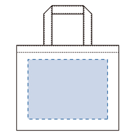 不織布スクエアトート TR-0436名入れ印刷可能範囲