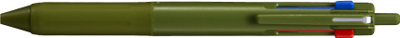 ジェットストリーム 新3色ボールペン ダークオリーブ 名入れ SXE350707.18