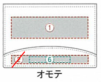 トレンダーレザー 05 名刺入 TLPN-05 オモテ 名入れ印刷可能範囲