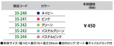 プラス カッター オランテ<br>ORANTE 名入れ詳細