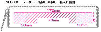 レイメイ ブルームズベリーレザーペンケース 牛革 NF2803 名入れ印刷可能範囲
