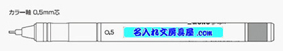 モノグラフグリップ シャープ 裏面名入れ印刷範囲