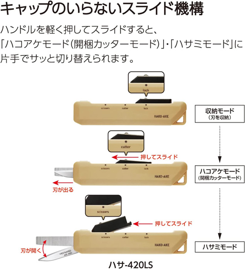  2Way携帯ハサミ ハコアケ カッタータイプ 名入れ特徴4