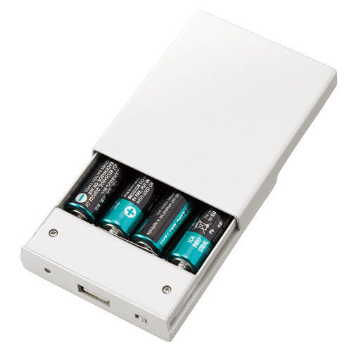 マークレススタイル 乾電池式モバイルチャージャー ワイド TS-1578 名入れ特徴1
