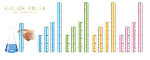 共栄プラスチック カラー直線定規 名入れリエーション