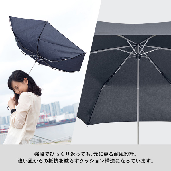 耐風UV折りたたみ傘 TS-1273 名入れ商品特徴1