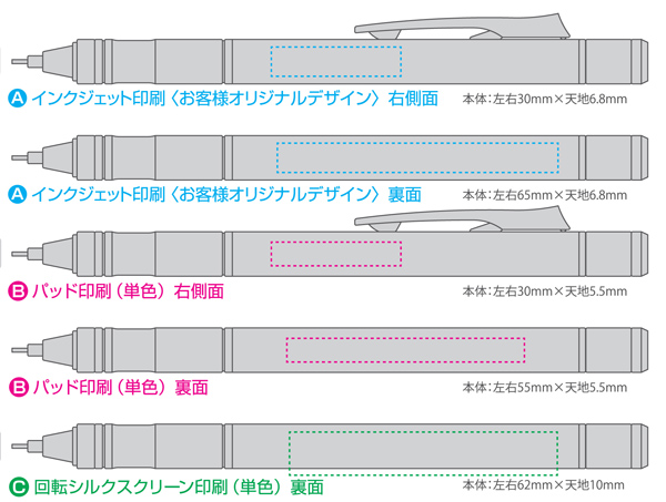 モノグラフシャープペン 名入れ無料キャンペーン 名入れ範囲