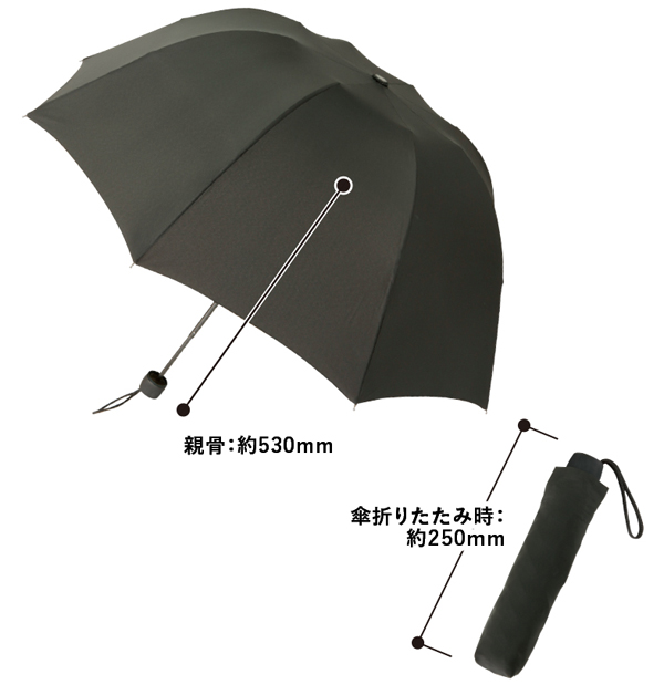 深張UV折りたたみ傘 TS-1185 名入れ商品特徴2