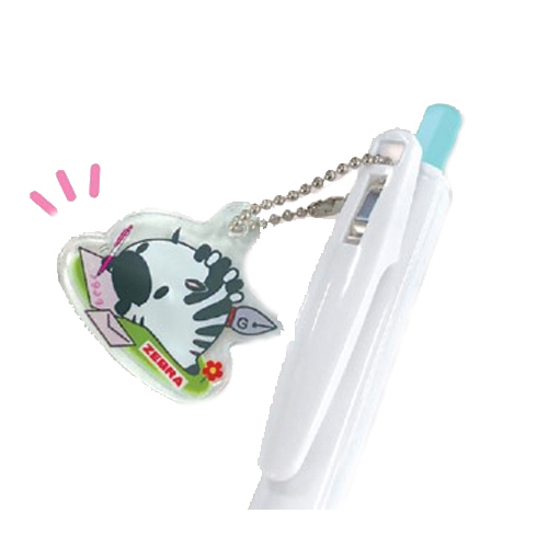 新登場！ゼブラの人気のボールペン、サラサに300本～オリジナルアクリルチャームが付けられる！