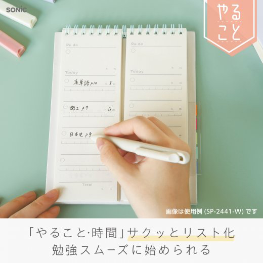 ズボラ勉強 要点チェックリスト 100日分 ２連メモ スタンドタイプ SP-2441 名入れ商品特徴3